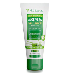 Volamena Youngfeel Aloevera Face Wash | Hydrate & Soothes | Anti Aging | For Women & Men 100 ml