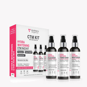Volamena Hydra Whitening CTM Facial Kit for Women & Men 3 Steps Kit Cleanser, Toner Serum & Moisturizer For Normal to Dry Skin 300 ml