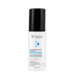 Volamena Organics Niacinamide + Rice Oil Free moisturizer With Rice Water & Niacinamide For Glass Skin, 80ml