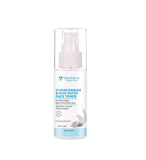 Volamena Organics Niacinamide & Rice Water Hydrating Face Toner For Glowing Skin, To Brighten The Skin Korean Skin Care Products 100 ml