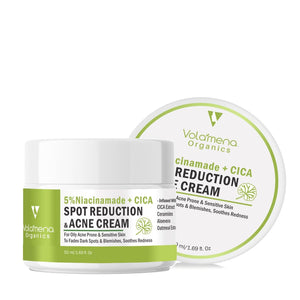 Volamena Organics Niacinamide + CICA Spot Reduction Face Cream With Cica, Ceramides, Oatmeal Extract For Fades Dark Spots & Blemishes 50 ml