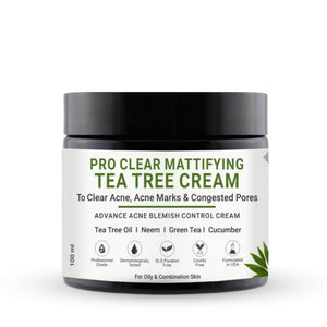 Pro Clear Green Tea & Tea Tree Face Cream, Acne & Acne Marks For Women & Men