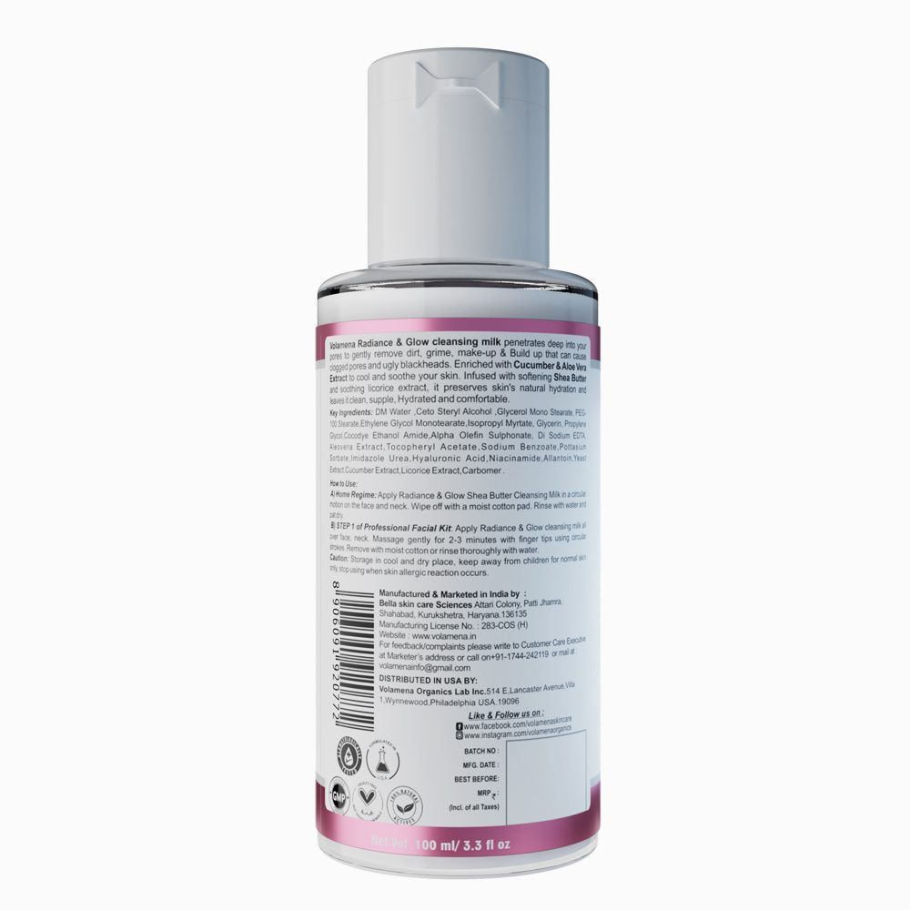 Radiance & Glow Shea Butter Cleansing Milk 120 ml - Volamena