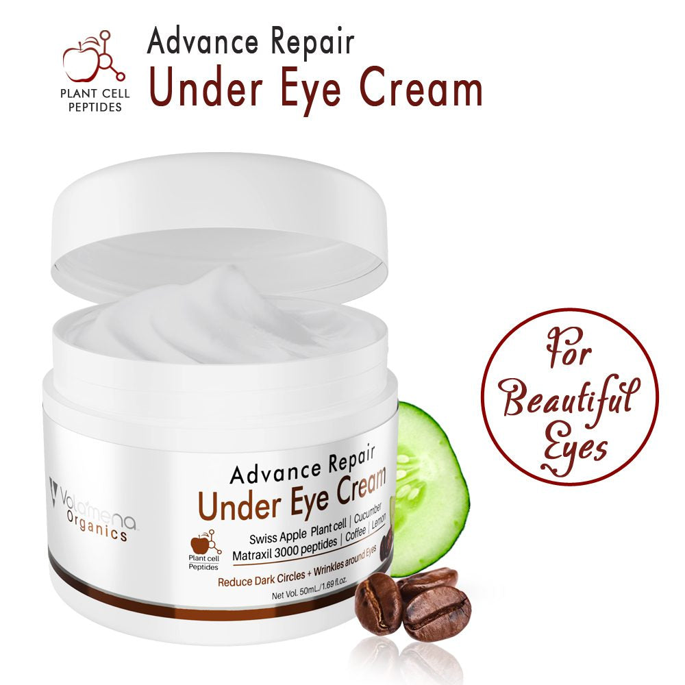 Advanced Repair Under Eye Cream For Dark Circles, With Caffeine For Dark Spots Removal For Women & Men 50 ml - Volamena