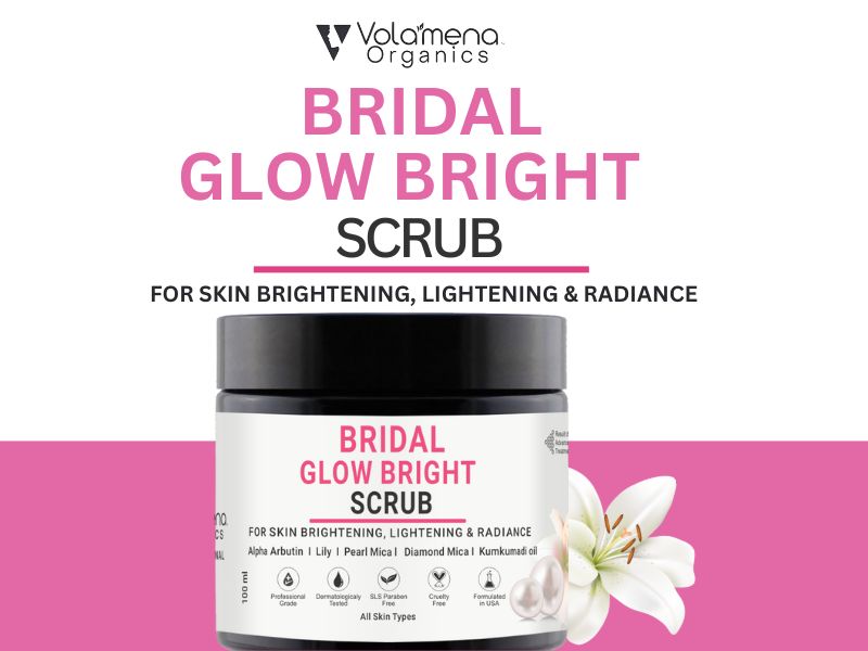 Bridal Glow Face Scrub With Pearl Mica, Diamond Mica, For Skin Brightening & Glow | Face Scrub For Women & Men 100 ml