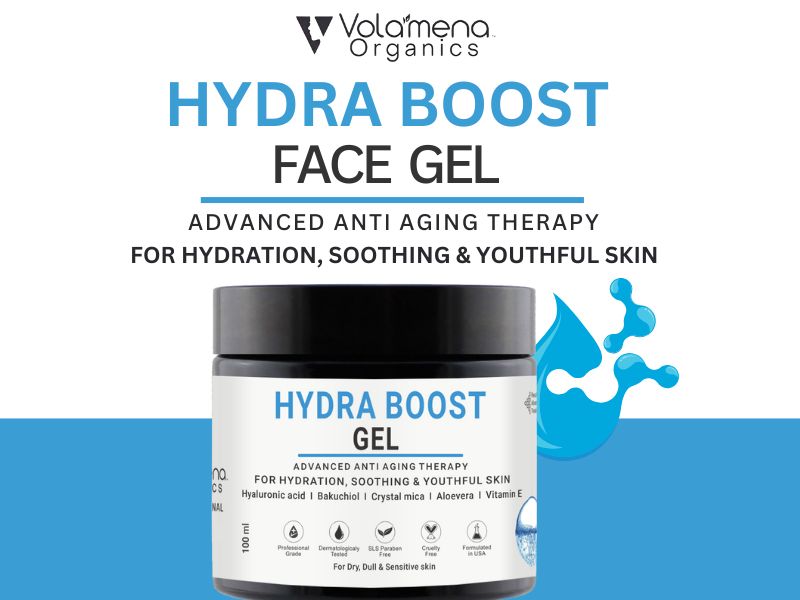 Hydra Boost Gel With Hyaluronic, Bakuchiol & Vitamin E For Dry, Dull & Sensitive Skin | For Women & Men 100 ml