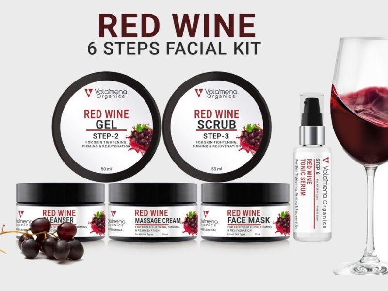 Volamena Organics Red Wine Facial Kit 280 ml