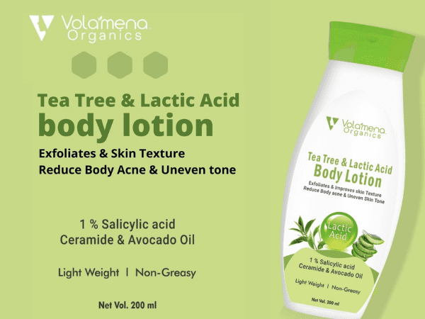 Volamena Organics Tea Tree & lactic Acid body Lotion 200 ml