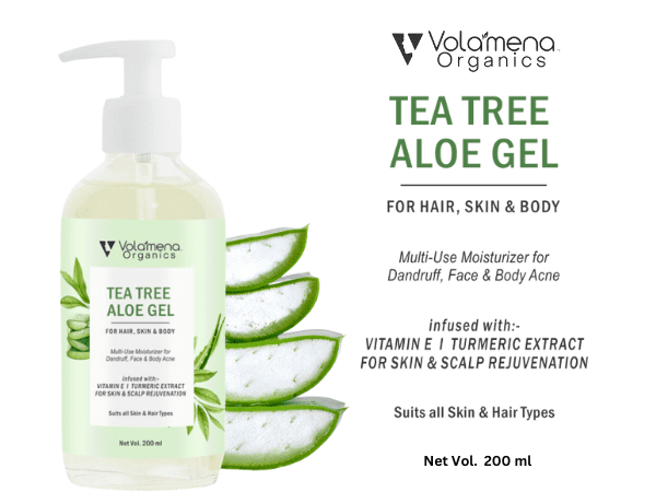 Volamena Organics Tea tree Aloe Vera Gel For face and body 200 ml