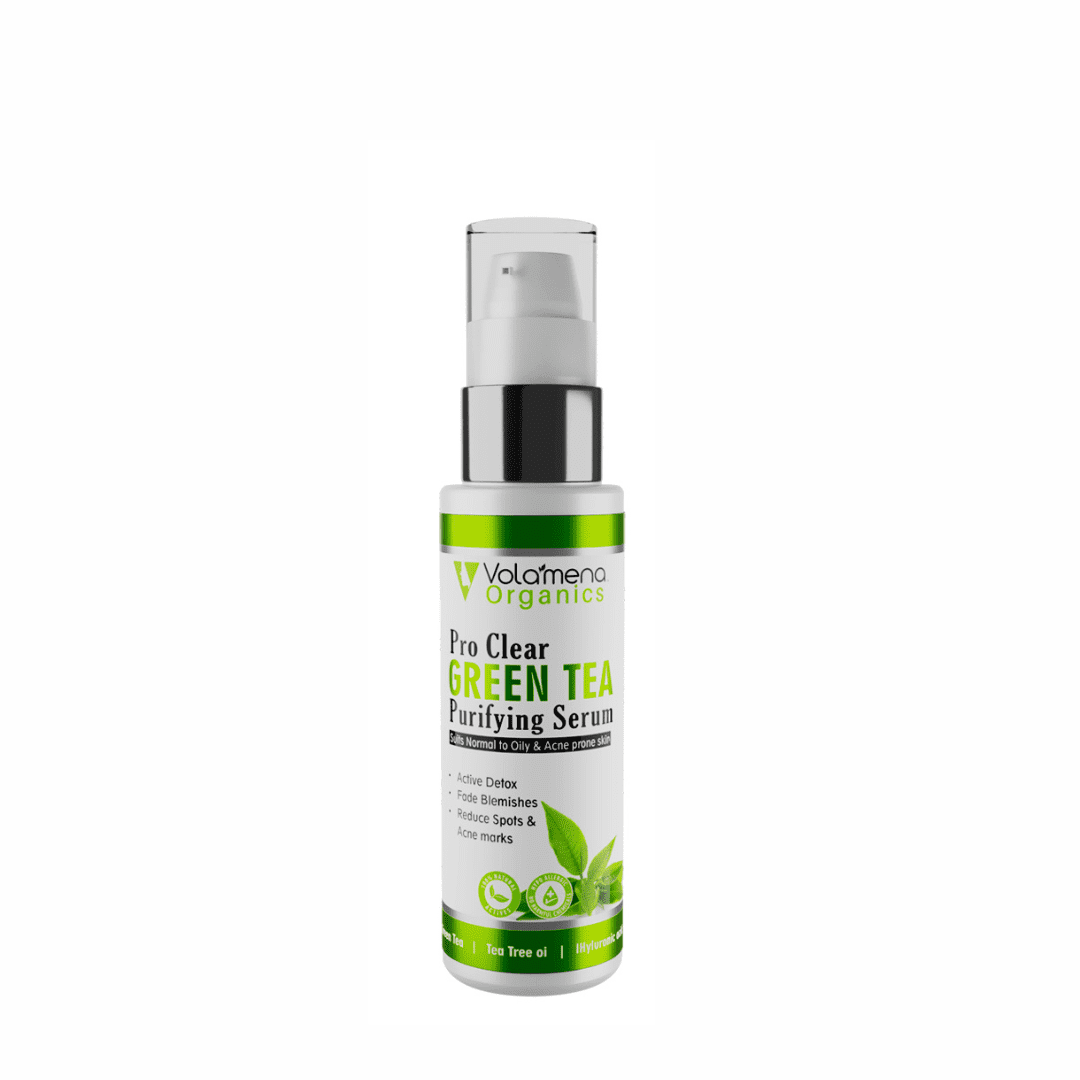 Volamena Pro Clear Green Tea Purifying Face Serum Hydrate & Glowing Skin For Women & men 50 ml