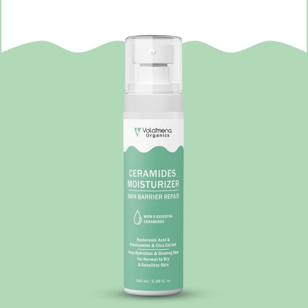 Volamena Ceramide Oil Free Moisturizer For Face, Barrier Repair Cream, Hydration and Repair, Moisturizer For Women & Men 100 ml