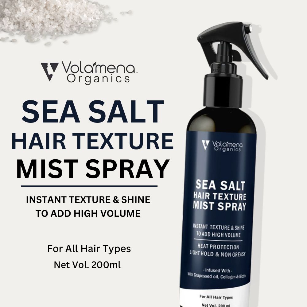 Volamena Sea Salt Hair Mist Spray Improve Hair Texture, For High Volume and Smooth Hair, Hair Spray For Men & Women 200 ml