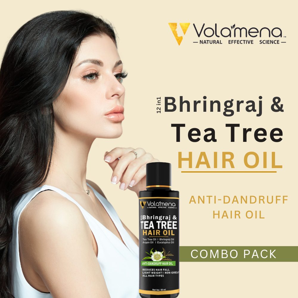 Volamena 12 in 1 Bhringraj & Tea Tree Oil With Tea Tree Oil, Bhringraj For Anti Dandruff 50 ml