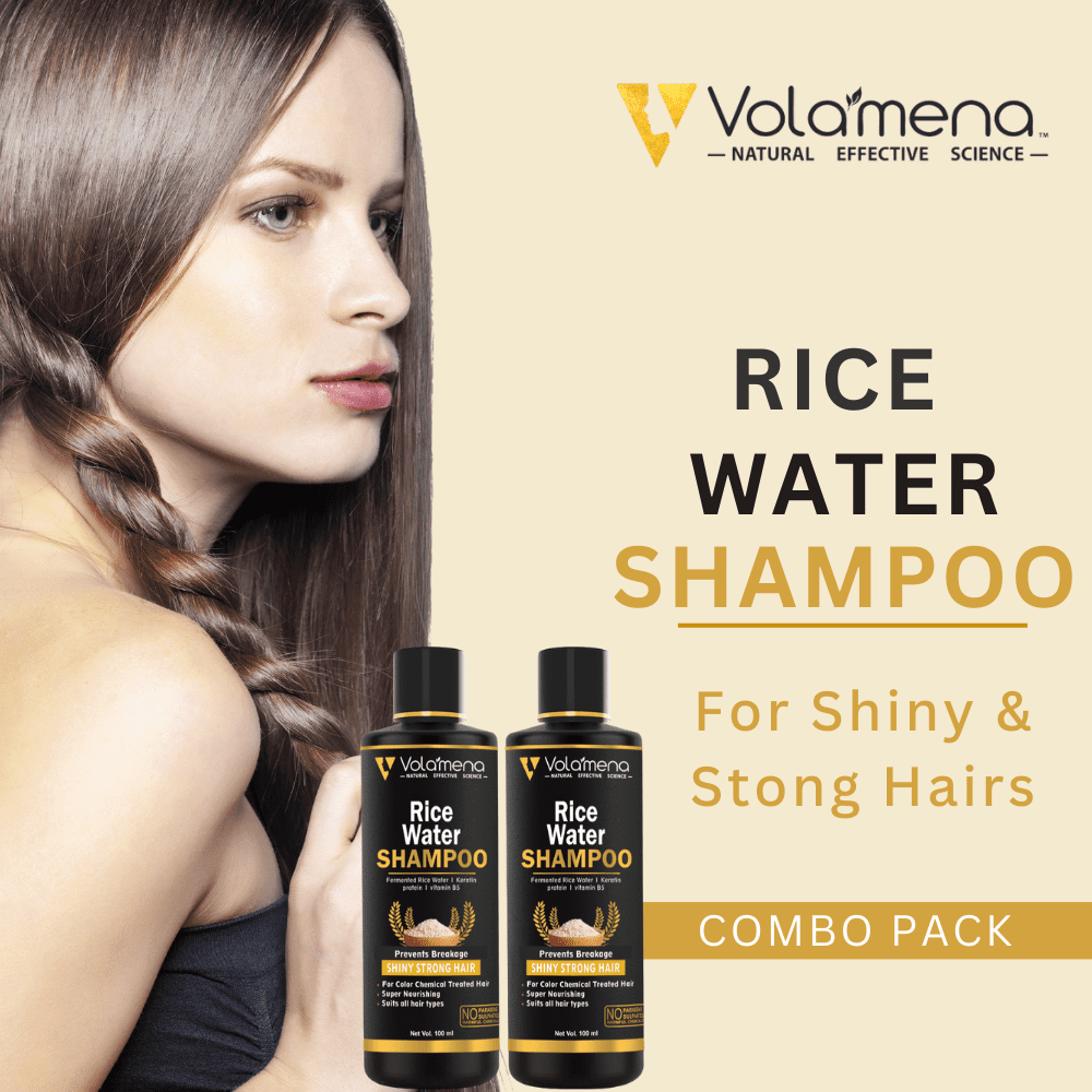 Volamena Rice Water Shampoo With Rice Water & Keratin For Shiny & Strong Hairs 100 ml