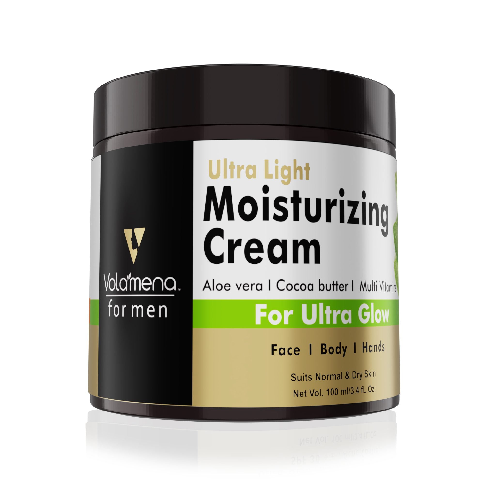 Volamena Ultra-Light Moisturizing Cream for Dry Skin | Moisturizes & Hydrates with Shea Butter, Vitamin E & Aloevera | Face Moisturizer For Men