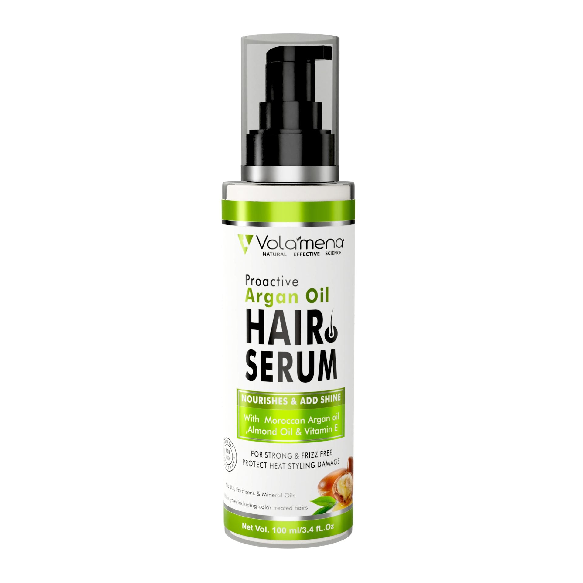 Volamena Proactive Argan Oil Hair Serum With Moroccan Argan Oil, For Dry & Damaged Hair Men & Women 100 ml