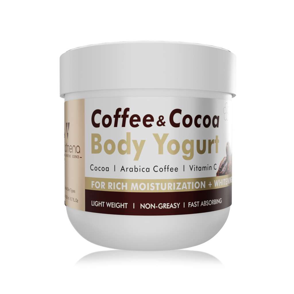Volamena Coffee & Cocoa Body Yogurt For Dry Skin | Non Greasy Light Weight Moisturizer | For Women & Men 200 ml