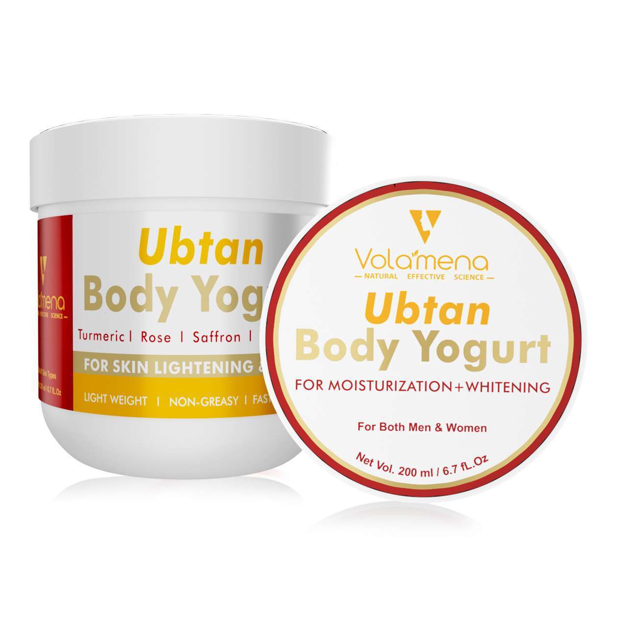 Volamena Ubtan Body Yogurt | Winter Cream For Glowing Skin | Vegan | For Women & Men 200 ml