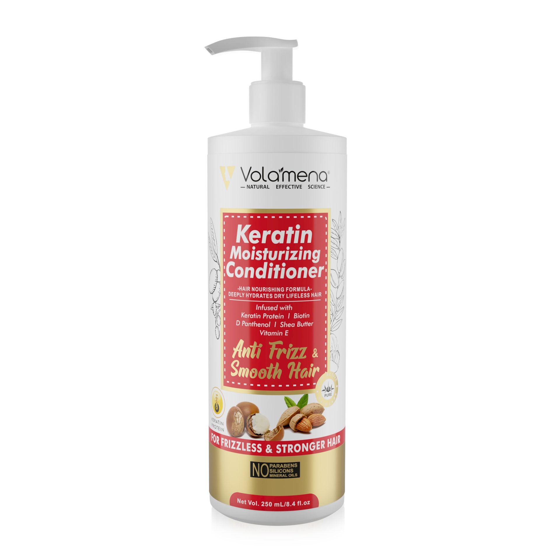Volamena Keratin Hair Conditioner For Moisturizing & Hair Straightening With Keratin 250 ml