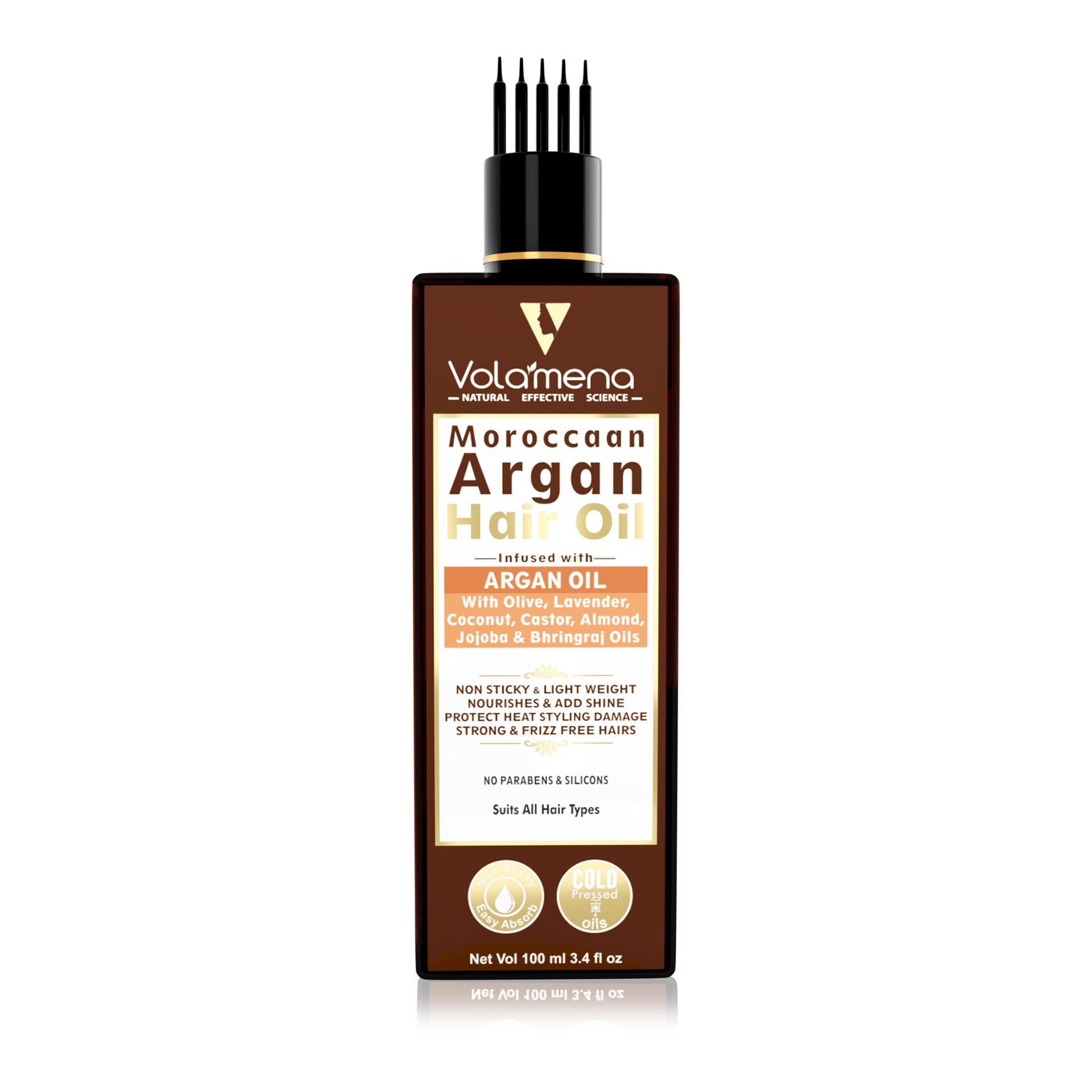 Volamena Argan Hair Oil with Moroccan Argan Oil For Women and Men For Long Shiny Hair and Hair regrowth 100 ml