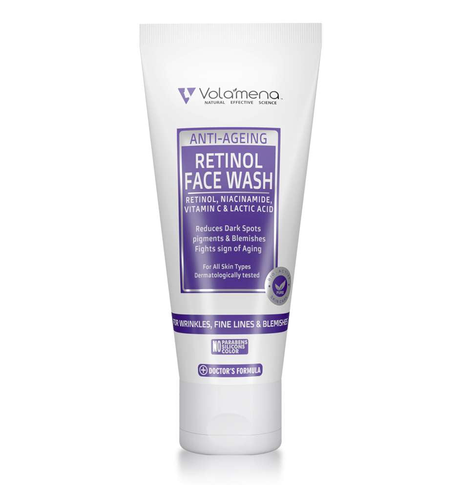Volamena Retinol Anti Wrinkle Face Wash With Vitamin A | Anti Aging | Fine Lines & Acne | For Women & Men 100 ml