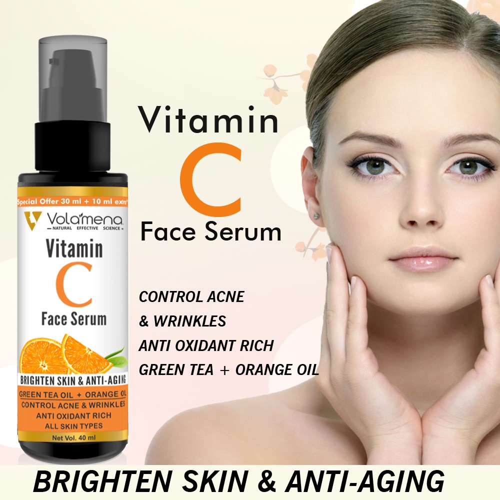 Volamena Vitamin C Face Serum With Vitamin C For Glowing Skin & Brightening, Women & Men 40 ml