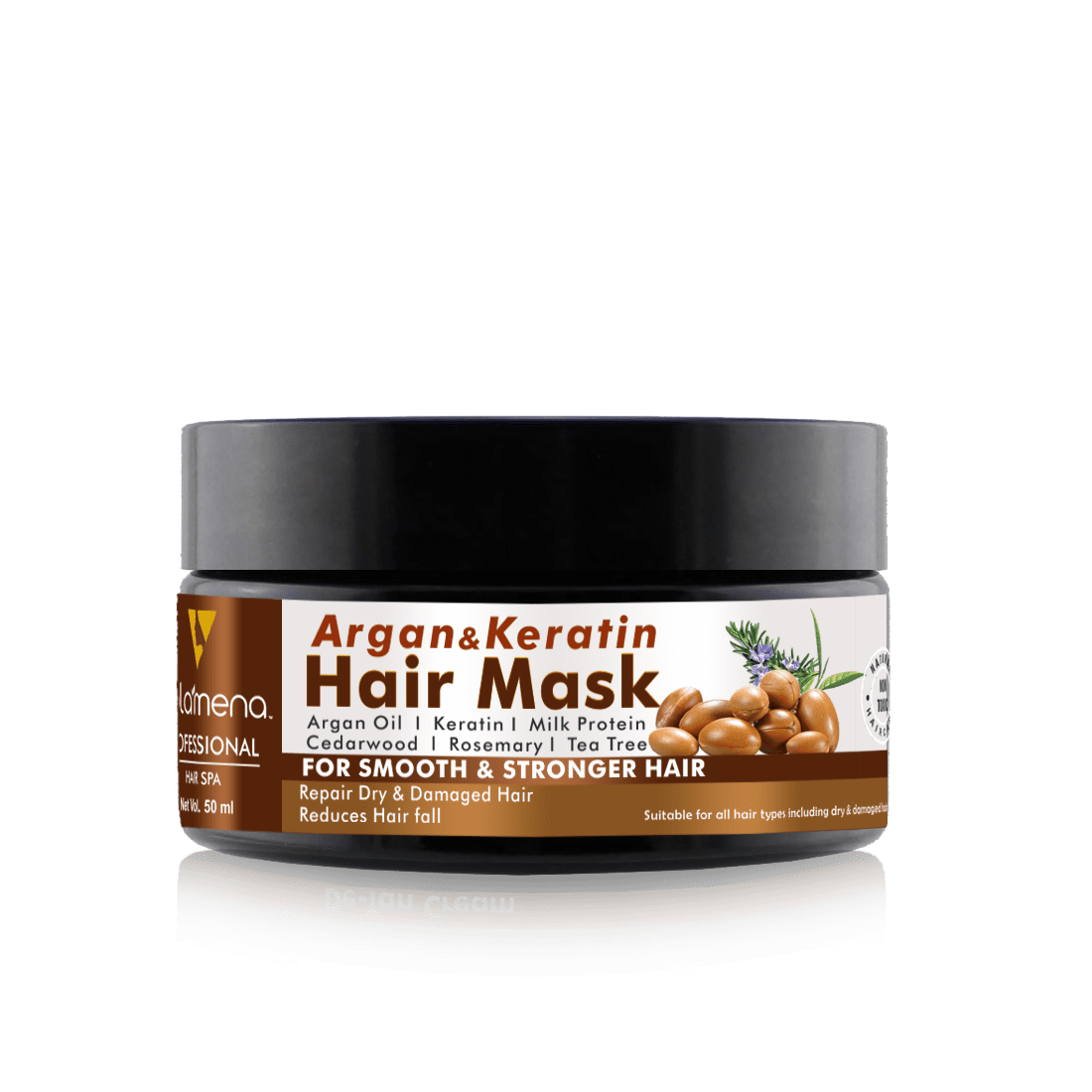 Volamena Argan Oil Hair Mask With Moroccan Argan Oil & Keratin For Repair Damaged Hair - 50 ml