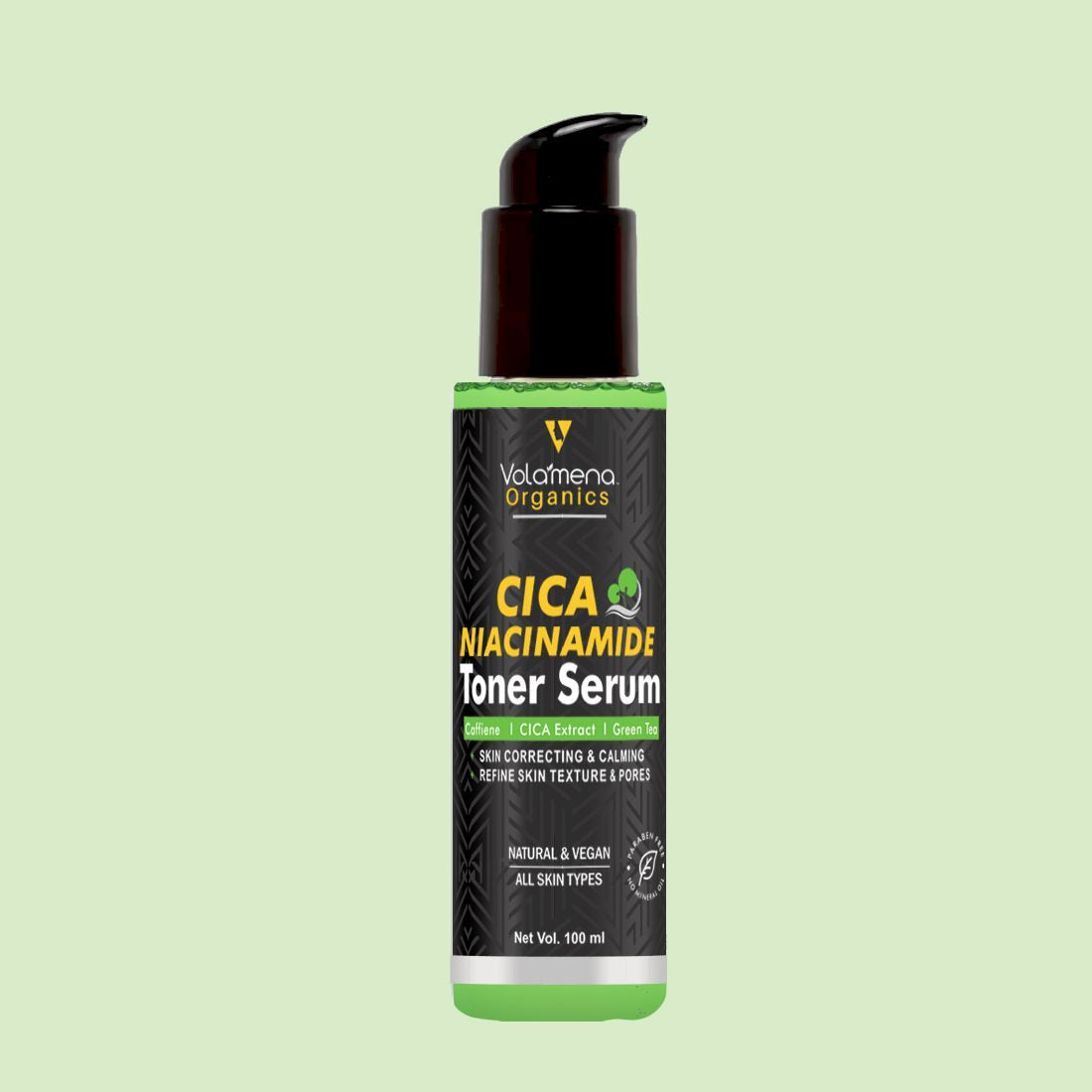 Volamena CICA & Caffeine Face Toner serum With Caffeine Fades Blemishes Pores Cleansing For All Skin Types 100 ml