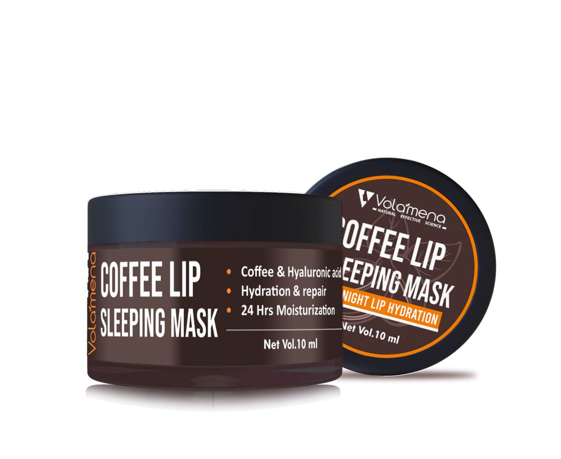 Volamena Coffee Lip Mask With Coffee Extract For Dark Lips to Lighten For Men & Women 10 ml