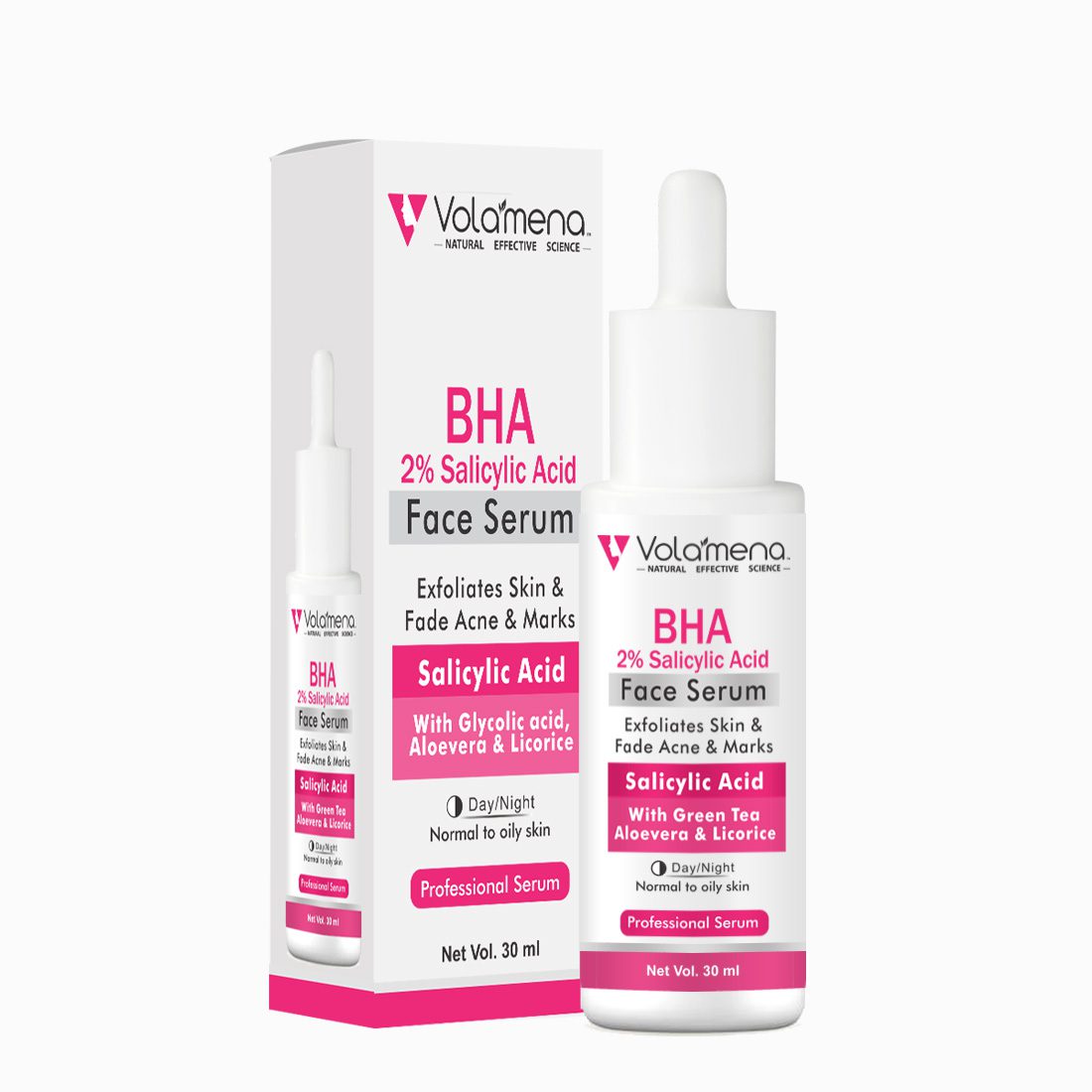 Volamena BHA 2% Salicylic Acid Face Serum For Blackheads & Open Pores For Women & Men 30 ml