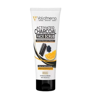 Volamena Activated Charcoal Face Scrub With Activated Charcoal & Turmeric For Draws Out Toxin, Impurities & Pollution 100 ml