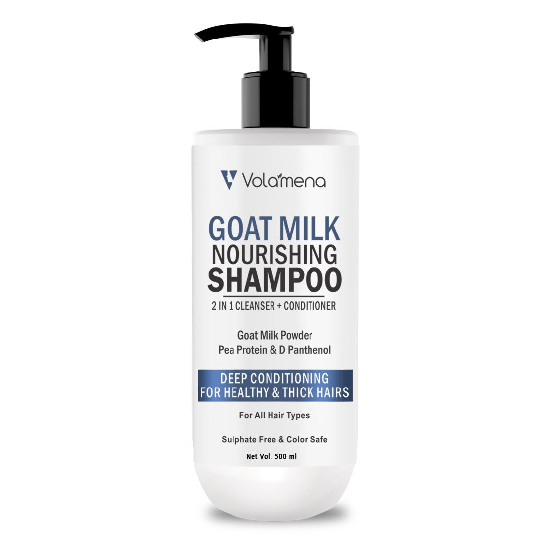 Volamena Goat Milk Hair shampoo With Natural Protein For Strengthen Weak & Damage Hair 500 ml