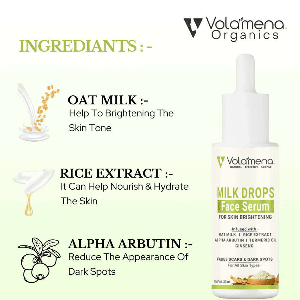 Volamena Milk Drops Skin Brightening Serum For Pigmentation Removal Form Women & Men 30 ml