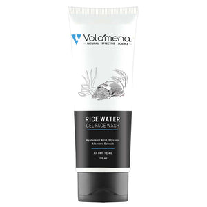 Volamena Rice Water Gel Face wash For Glass Skin | Hydrate & Even Skin Tone | For Women & Men 100 ml