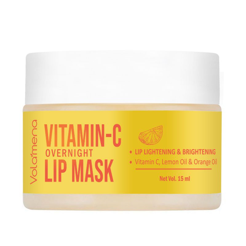 Volamena Lip Mask with Vitamin C and Lemon Lip Lightening for Dark Lips Balm For Women & Men 15 ml