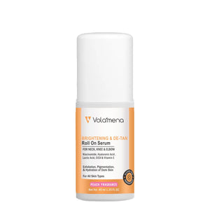 Volamena Organics Lightening & Brightening Roll On Serum With Niacinamide, Hyaluronic Acid For Fade Dark Spot 40 ml