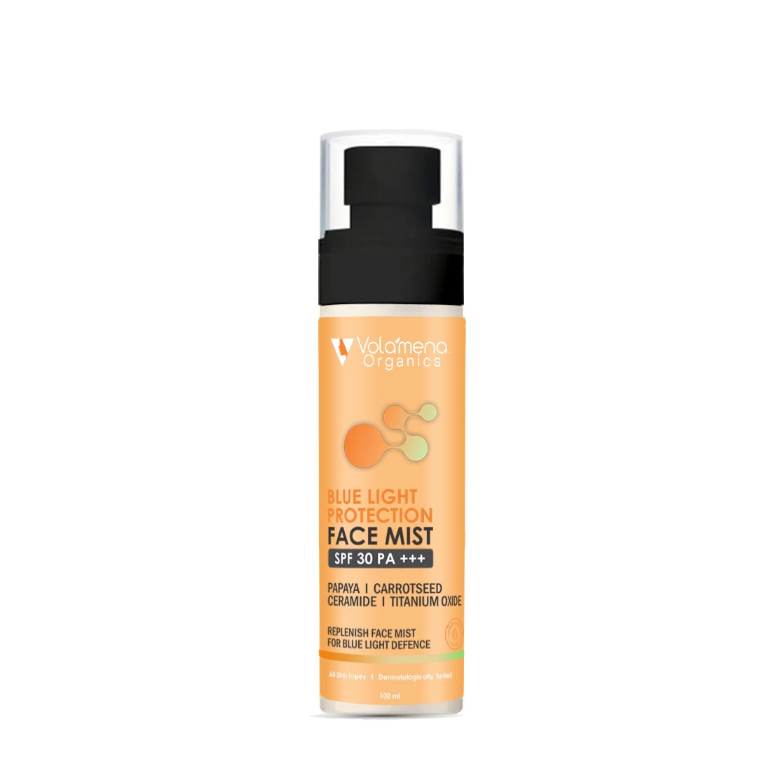 Volamena Organics Blue Light Protection Face Mist With Papaya, Carrot Seed & Ceramide For Replenish Face Mist 100 ml