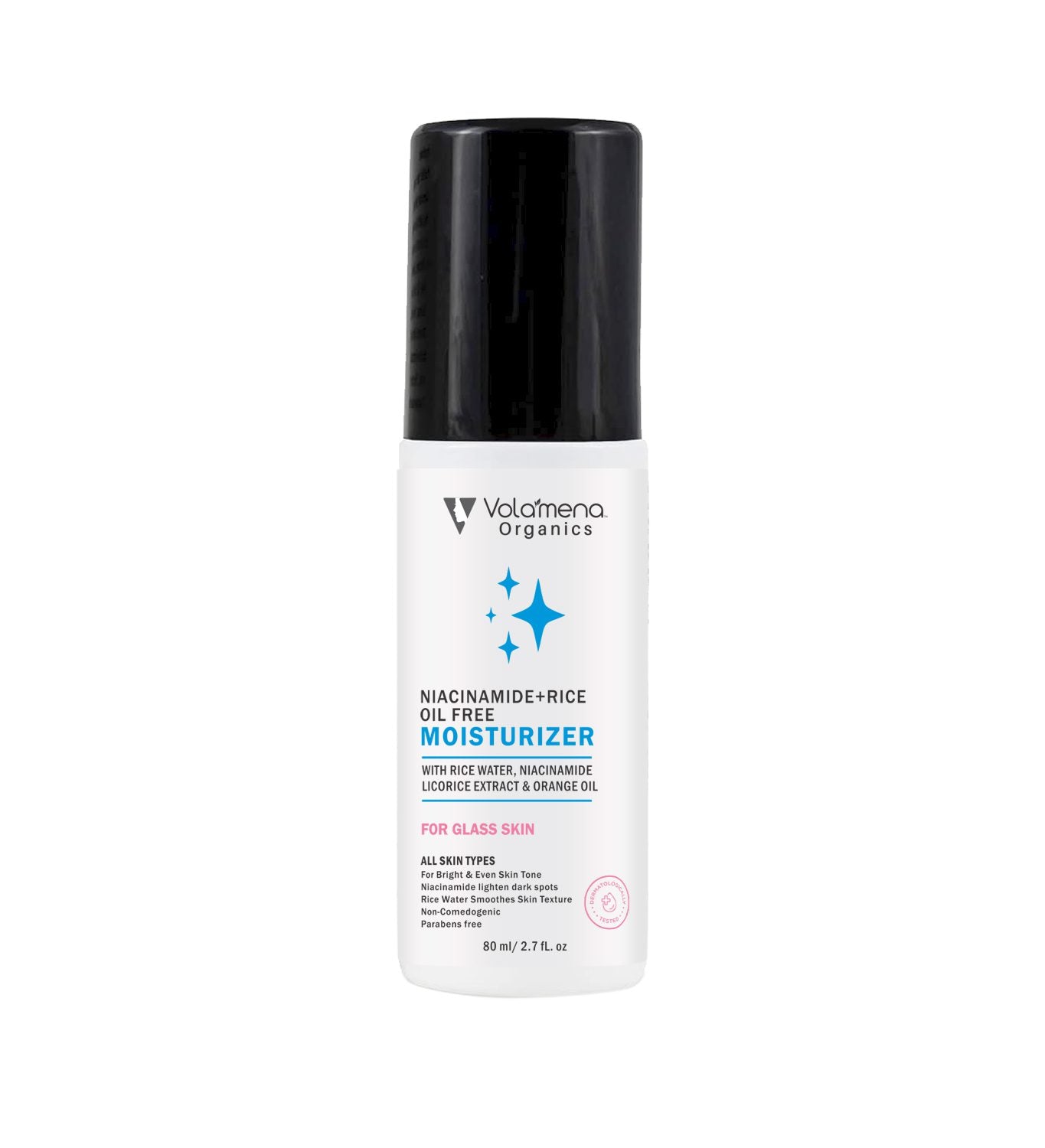 Volamena Organics Niacinamide + Rice Oil Free moisturizer With Rice Water & Niacinamide For Glass Skin, 80ml