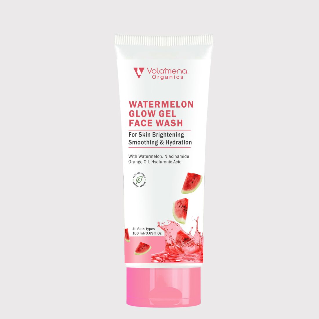 Volamena Watermelon Gel Face Wash For Glowing Skin | Removes Excess Oil & Dirt | For Women & Men