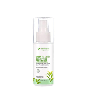 Volamena Organics Clarifying Green Tea Toner With CICA & Green Tea For Oily Skin Treat Acne & Pimples 100 ml