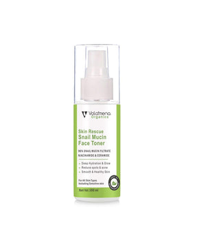 Volamena Organics Skin Rescue Snail Face Toner With Snail Mucin Filtrate & Cica, For Repair, Hydrate, and Shrink Pores 100 ml
