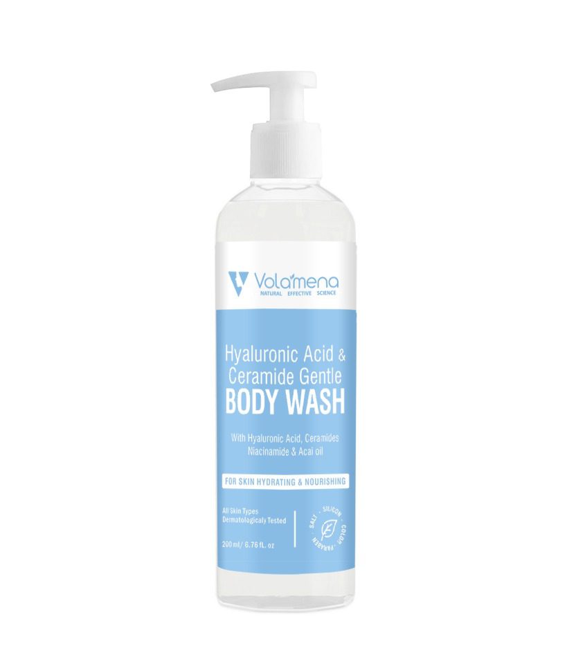 Volamena Hyaluronic & Ceramide Gentle Body Wash With Hyaluronic Acid & Ceramide For Skin Hydrating & Nourishing 200ml