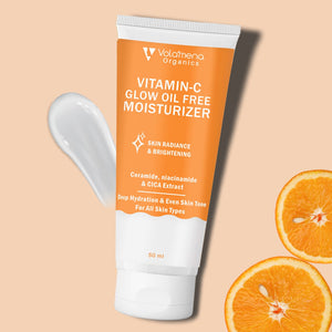 Volamena Organics Vitamin-C Glow Oil free Moisturizer For Deep Hydration & Even Skin Tone, 50ml