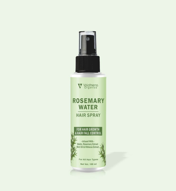 Volamena Rosemary Water Spray With Goodness of Rosemary, Mint, Biotin & hibiscus For Hair Growth, Hair Fall Control, Scalp Health, Hair Damage Protection, Anti Frizz | Men & Women, 100 ml