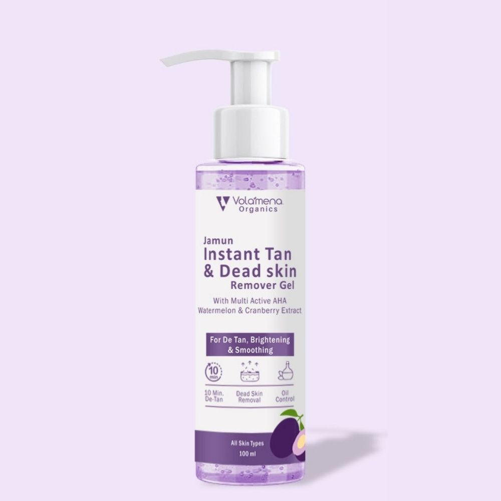 Jamun Instant Tan & Dead Skin Removal Face Gel | Visibly Tan Removal | Instant Tan & Brighten Skin | De Tan Gel For Women & Men 100 ml