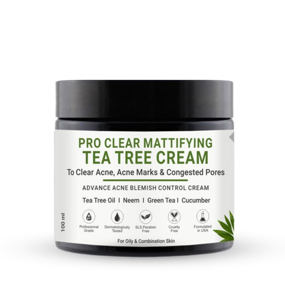Pro Clear Green Tea & Tea Tree Face Cream, Acne & Acne Marks For Women & Men