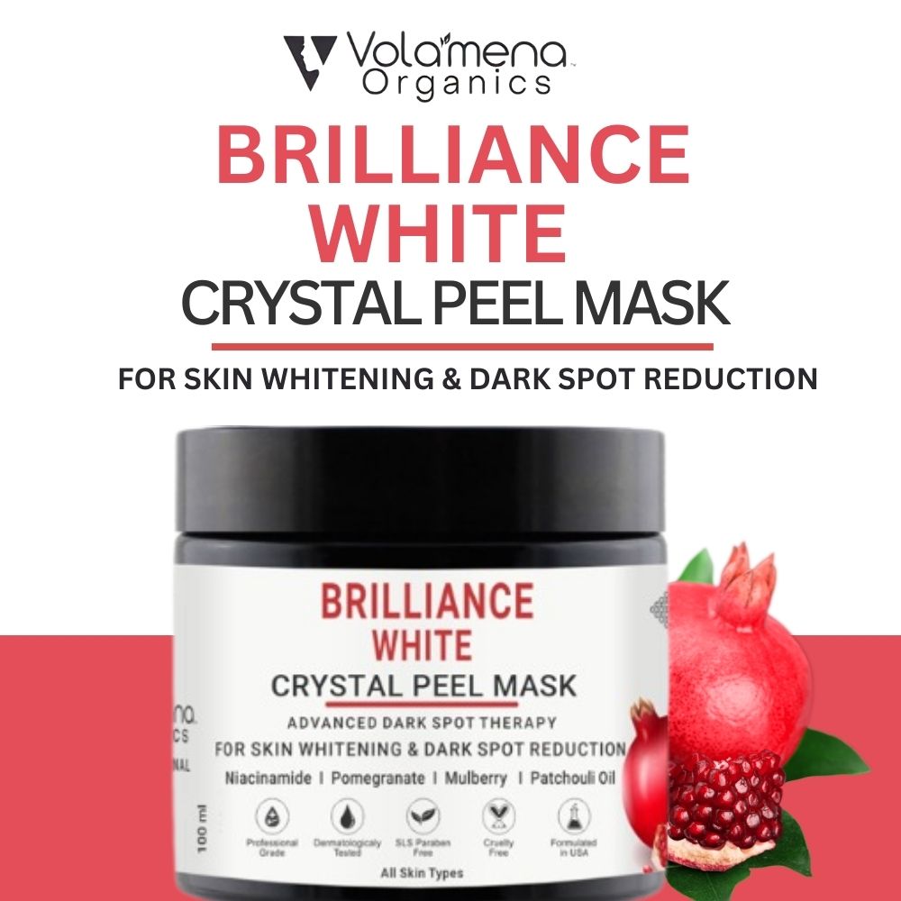 Brilliance Crystal Peel Face Mask With Niacinamide For Glow, Skin Whitening & Dark Spot Reduction | For Women & Men 100 ml