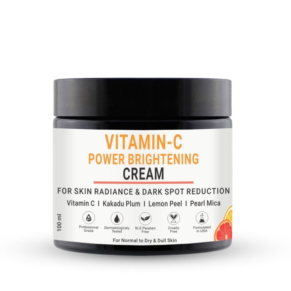 Vitamin C Power Brightening Face Cream With Vitamin C & Pearl Mica For Glowing Skin & Dark Spot Reduction | For Women & Men 100 ml