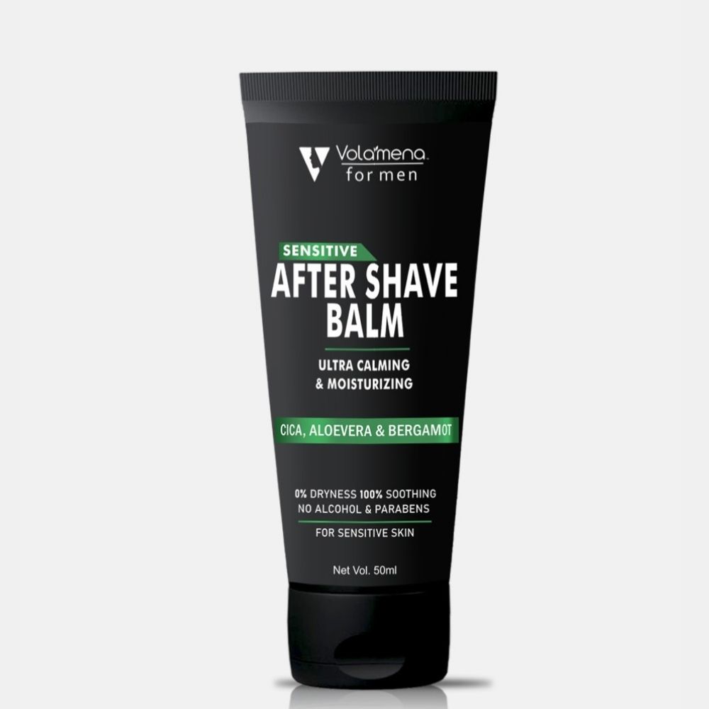 Volamena For Men After Shave Balm Sensitive Skin | Aloe vera | Light lotion | 0% Dryness & Calming | 50 ml