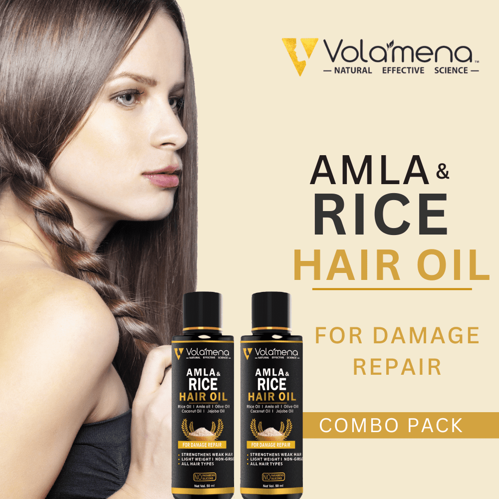 Volamena Amla & Rice Hair oil With Amla Oil & Rice Oil For Damage Repair 50 ml